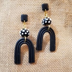 Handcrafted clay earrings